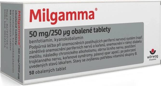 MILGAMMA POR 50MG/250MCG TBL OBD 100