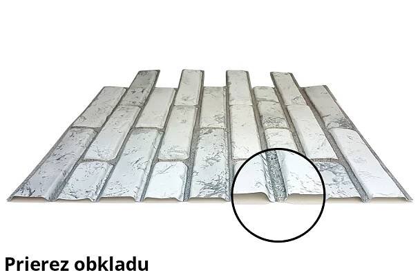 Obkladový 3D PVC panel Light Brick
