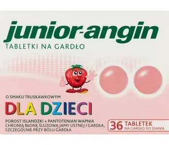 Zdravotnický prostředek Klosterfrau Junior-Angin jahodová příchuť 36 tablet na cucání