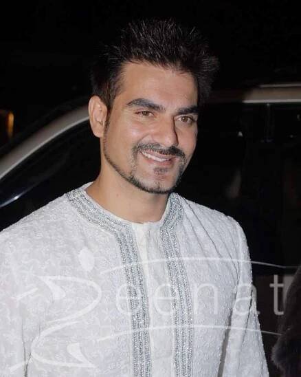 Arbaaz Khan in white kurta pajama