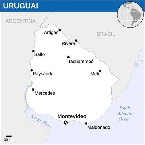 Lokasi Uruguay