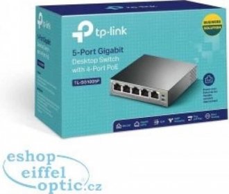 TP-Link switch TL-SG1005P (5xGbE, 4xPoE+, 65W, fanless) | TonerPartner.cz