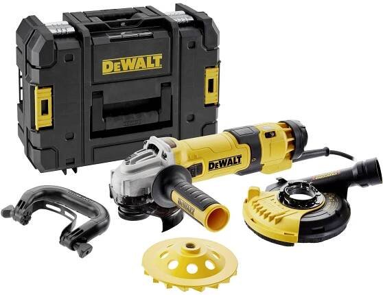 DWE4257KT DeWALT úhlová bruska 125mm set na broušení betonu,regulace otáček