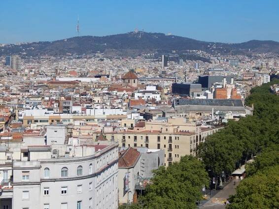 Barcelona z výšky