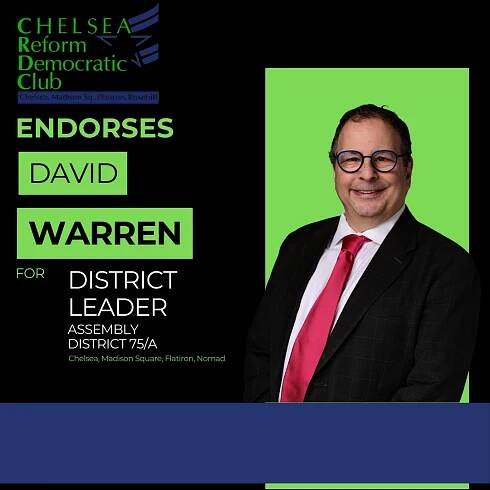 ENDORSEMENTS - Chelsea Reform Democratic Club