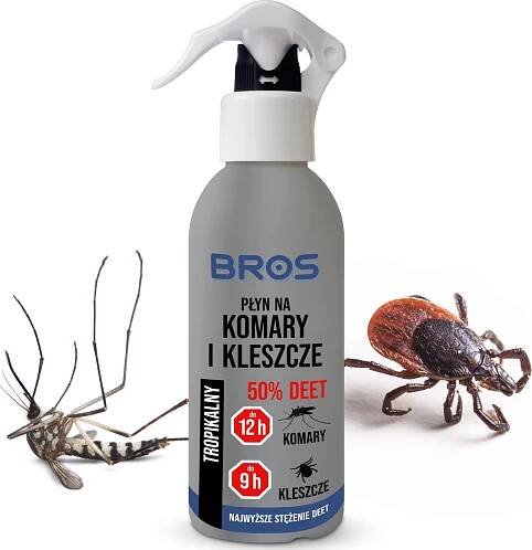 BROS Deet 50% sprej proti komárům a klíšťatům, 130 ml
