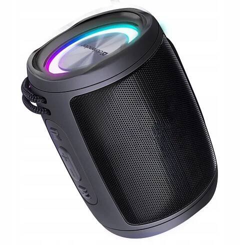 DEFENDER Přenosný mini reproduktor Bluetooth 5.3 LED FM MP3 SD Bezdrátový
