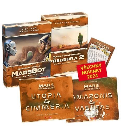 Desková hra Mars: Teraformace - všechna rozšíření + promo karty Předehra 2