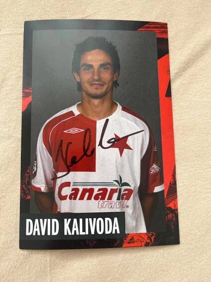 David Kalivoda-autogram*Sk Slavia Praha* fotbal legenda - Ostatní sběratelské předměty
