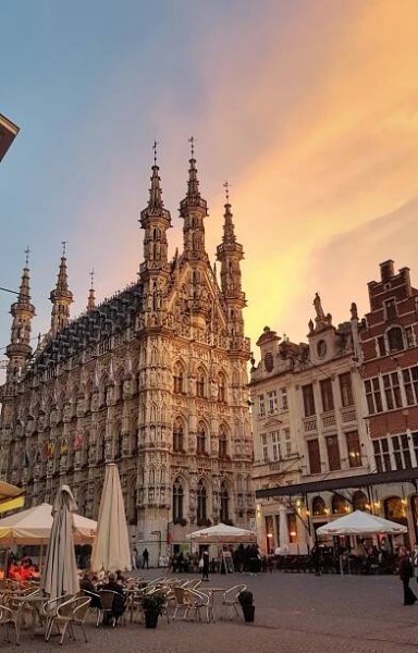 Stadhuis (Town hall) in the middle of Leuven city centre ,read more about what you can do in Leuven in 48 hours at www.whatsupcourtney.com #Leuven #travel #travelguide