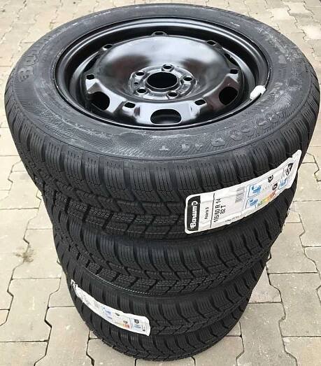 Plechový disk KFZ 7250 6Jx14 5x100x57 ET37 a Barum Polaris 3 185/60 R14 82T - Pneucentrum Bílina