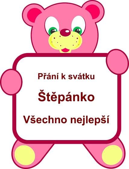 Přání k svátku Štěpánka, přáníčko k jmeninám podle jmen, blahopřání, texty, obrázky