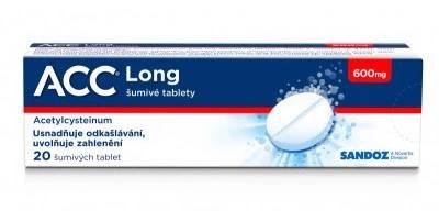ACC Long 600 mg 20 šumivých tablet, na vlhký kašel, usnadňuje vykašlávání