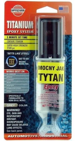 Dvousložkové epoxidové lepidlo na kovy Versachem TITANIUM EPOXY SYSTEM, 25 ml