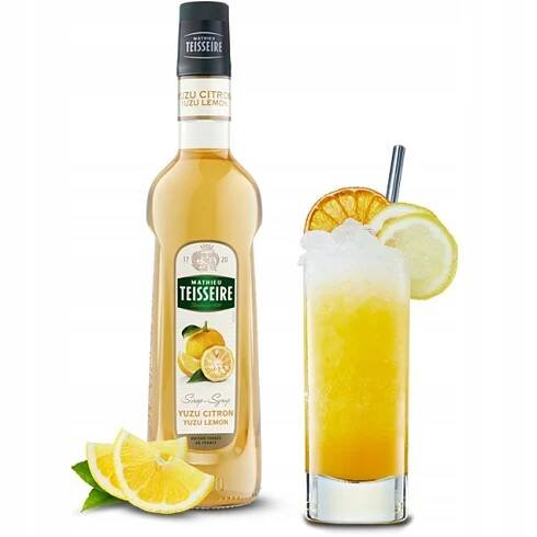 Barmanský citronový sirup Yuzu 700 ml pro limonádové nápoje dezertů TEISSEIRE