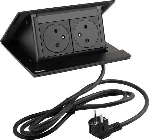 LEGRAND elektrická zásuvka PopUp, 1x 230V FR, 1x USB A+C, černá matná