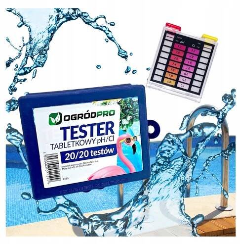 PŘESNÝ TABLETOVÝ TESTER TABLET PRO MĚŘENÍ PH CHLOROVÉ VODY BAZÉN 20+20