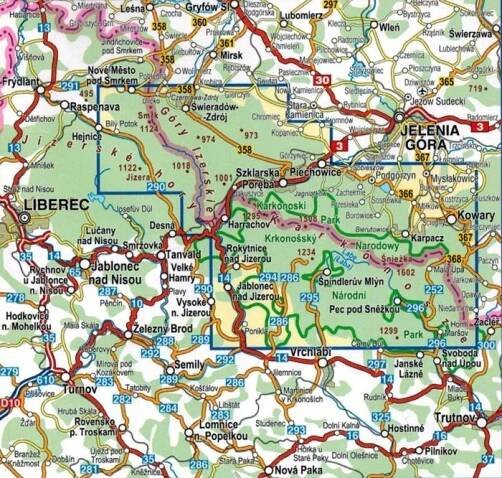 KRKONOŠE A JIZERSKÉ HORY MAPA LAMINOVANA COMPASS ISBN 9788381845533