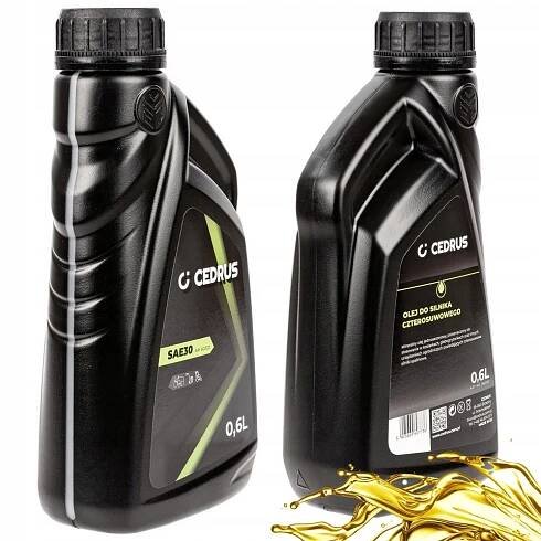 MOTOROVÝ OLEJ CEDRUS SAE30 0.6L MOTORU SEKAČEK TRAKTORŮ KULTIVÁTORŮ