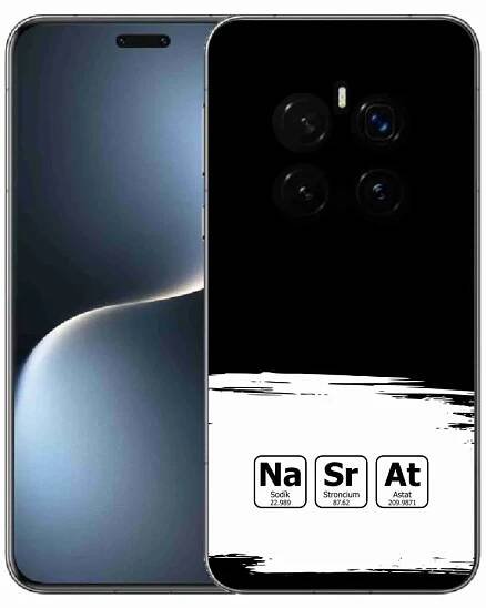 Gelový kryt mmCase na Honor Magic 7 Pro 5G - chemické prvky bíločerné pozadí - Mpouzdra.cz