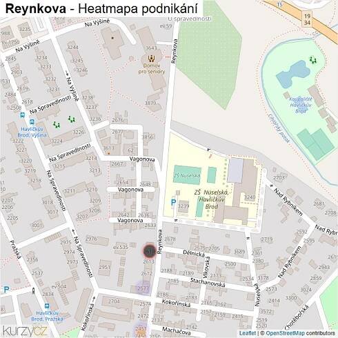 Mapa Reynkova - Firmy v ulici.