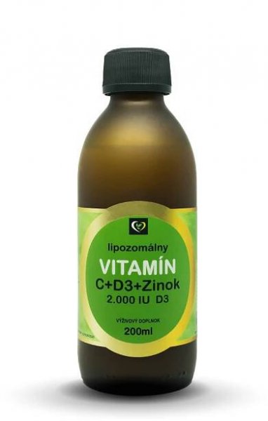 Liposomální VITAMIN C + D3 + Zinek Zdravý svět 200 ml