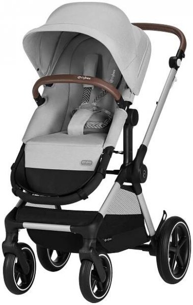 KINDERWAGENSET EOS Lux inkl.  Aton B2  - Silberfarben/Grau, Basics, Textil/Metall (92/53/50,8cm) - Cybex
