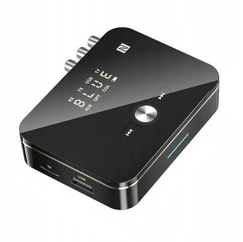 VAORLO M8 Bluetooth 5.0 audio přijímač/vysílač, RCA, TOSLINK, SPDIF, USB, NFC + dálkové ovládání