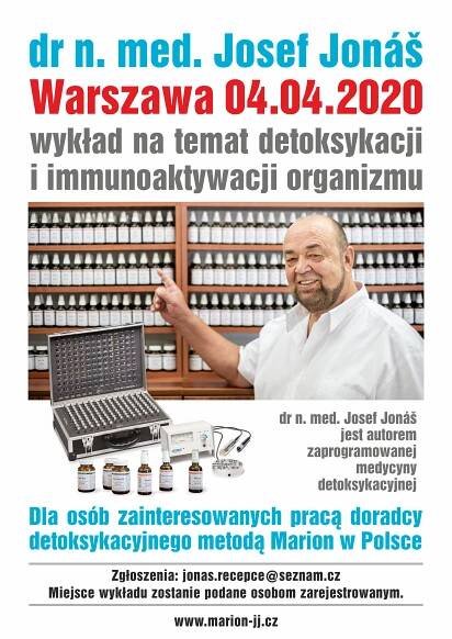 Spółka Marion zaprasza Państwa na wykład MUDr. Josefa Jonáše w Warszawie