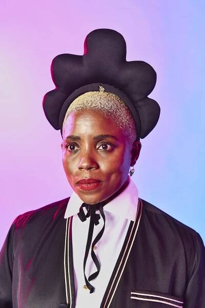 Janicza Bravo (/name/nm1891632) at The IMDb Portrait Studio at the 2022 Film Independent Spirit Awards