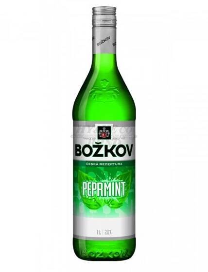 Božkov Peprmint 1,0l 19% - AZALKOHOL Eshop - Specializovaný obchod s Alkoholem 