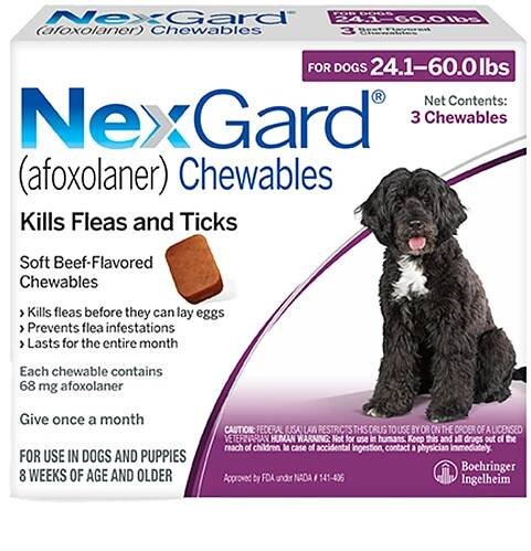 NexGard Chewable Tablets for Dogs 24.1 - 60.0 lbs