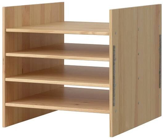 KALLAX Insert with 4 shelves - pine 33x33 cm