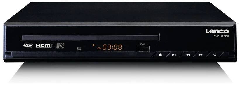 Lenco DVD-120BK - DVD Player mit HDMI und Scart - Display - Fernbedienung Přenosný DVD přehrávač 0.0000 palec černá
