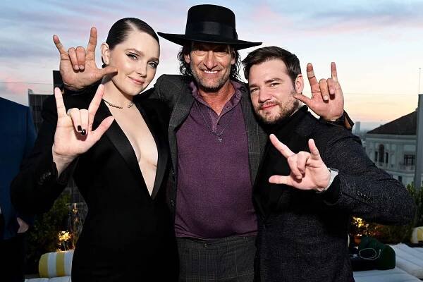 (L-R) Amy Forsyth, Troy Kotsur, and Daniel Durant attend Tequila Don Julio At 15th Annual Women In Film Oscar Nominees Party at Thompson Hollywood on March 25, 2022 in Los Angeles, California.
