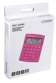 Citizen kalkulačka SDC812NRPKE, růžová, stolní, dvanáctimístná, duální napájení - Cartridge Toner
