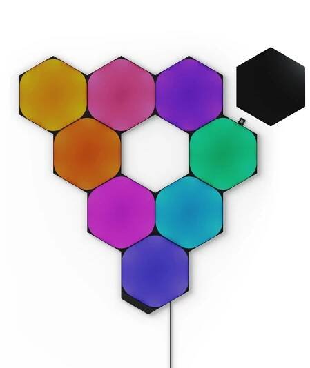 Nanoleaf Shapes v limitované edici Black Hexagons Starter Kit 9 Panels
