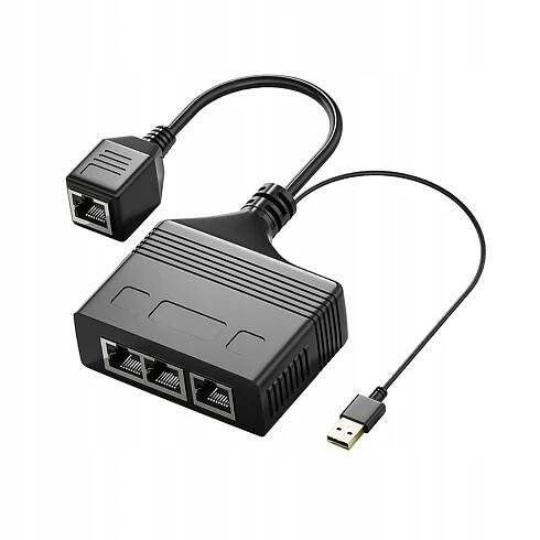 RJ45 Ethernet Splitter rozbočovač USB