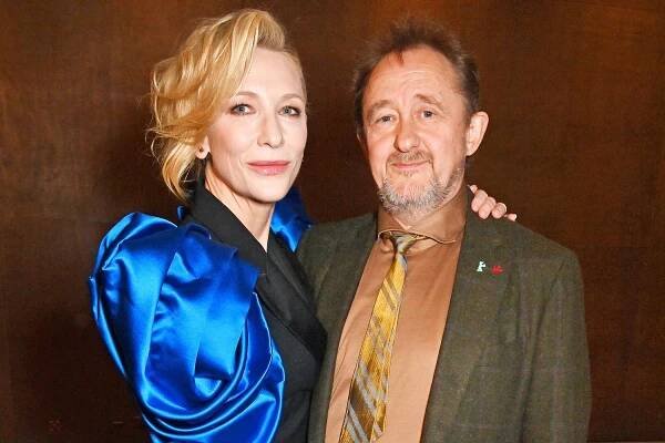 Cate Blanchett and Andrew Upton attend The 43rd London Critics' Circle Film Awards drinks reception at The May Fair Hotel on February 5, 2023 in London, England