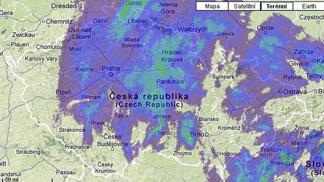Radar 13.00 - Sněžení v Česku (9/10)
