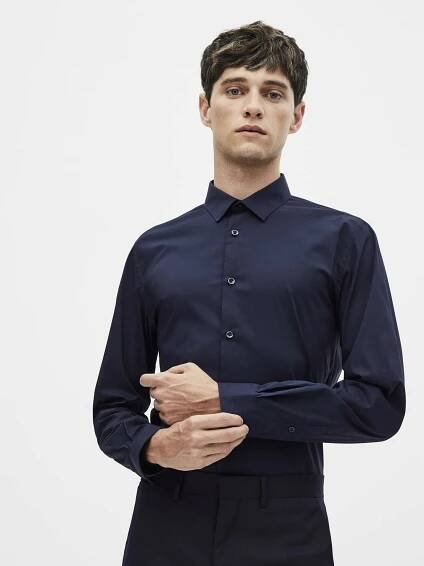 Celio - Tmavě modrá pánská košile Celio Masantal1 | ZOOT.cz