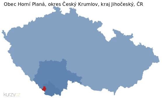 Mapa obce Zahájí, okresu České Budějovice a kraje v ČR