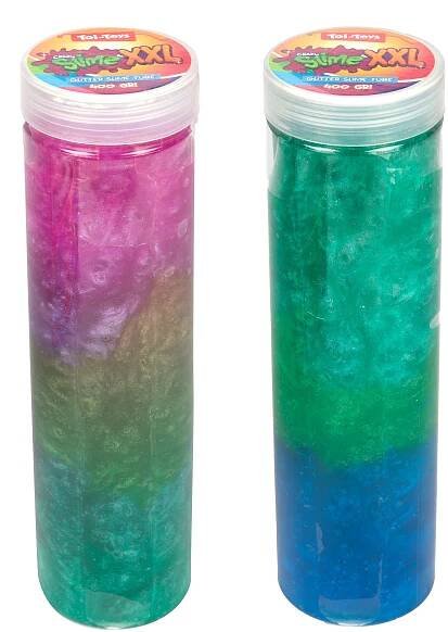 Sliz - hmota třpytivá 400g 20cm plastové tubě 4 barvy | DetskyEshop.cz
