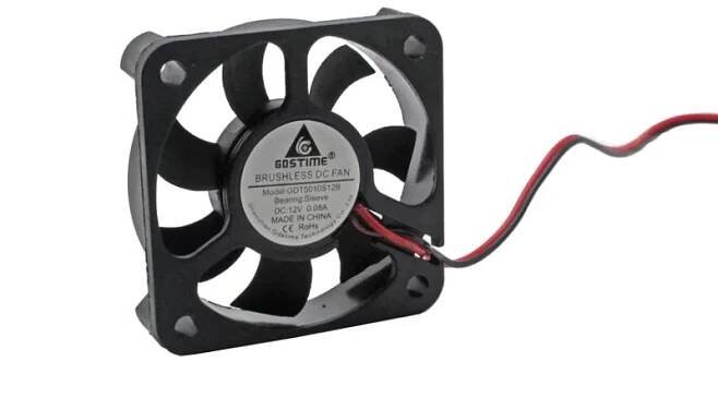 Ventilátor 50x50x10mm, 12V DC