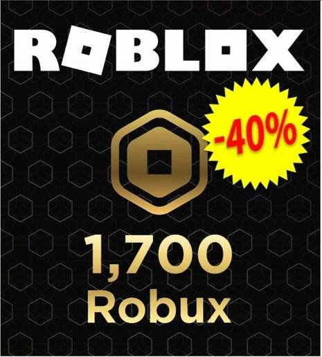 ROBUX ROBLOX 1700 DÁRKOVÝ POUKAZ KÓD
