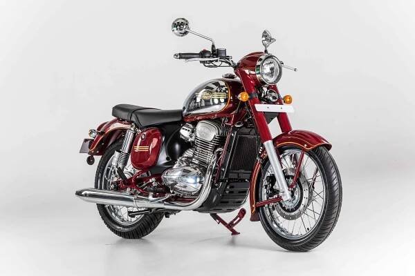 Jawa 300 CL, indická Jawa EURO 5, červená