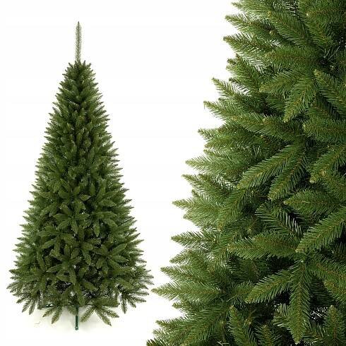 Hustý Umělý vánoční stromeček Smrk Východní 160 cm, realistické PVC + stojan