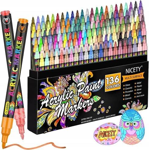 NICETY Fixy 136 ks Akrylové