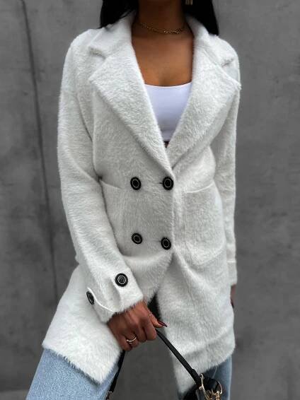 Bílý kabát CEJKA | Erika Fashion