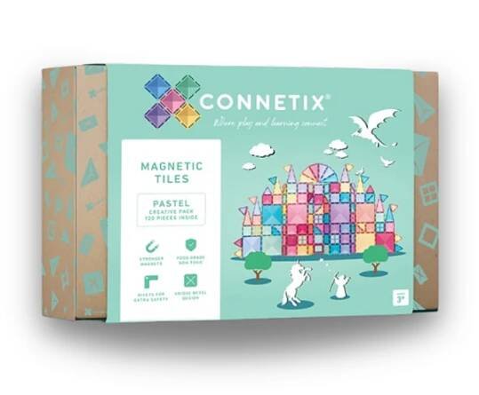 Connetix Tiles - Magnetická stavebnice PASTEL 120 ks